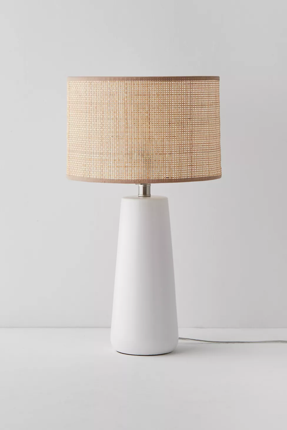 Massinissa - Lampe de table en osier et céramique