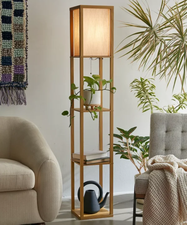Yuba - Lampadaire en bois